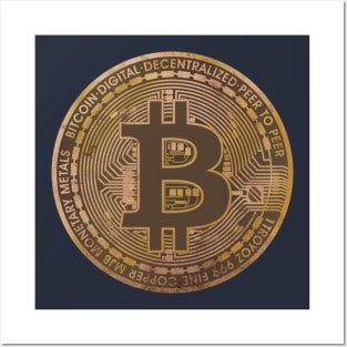 Bitcoin Digital Money Posters and Art